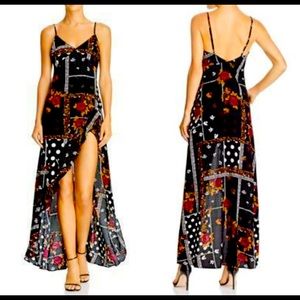 For Love And Lemons Patchwork Slit Maxi Dress, S